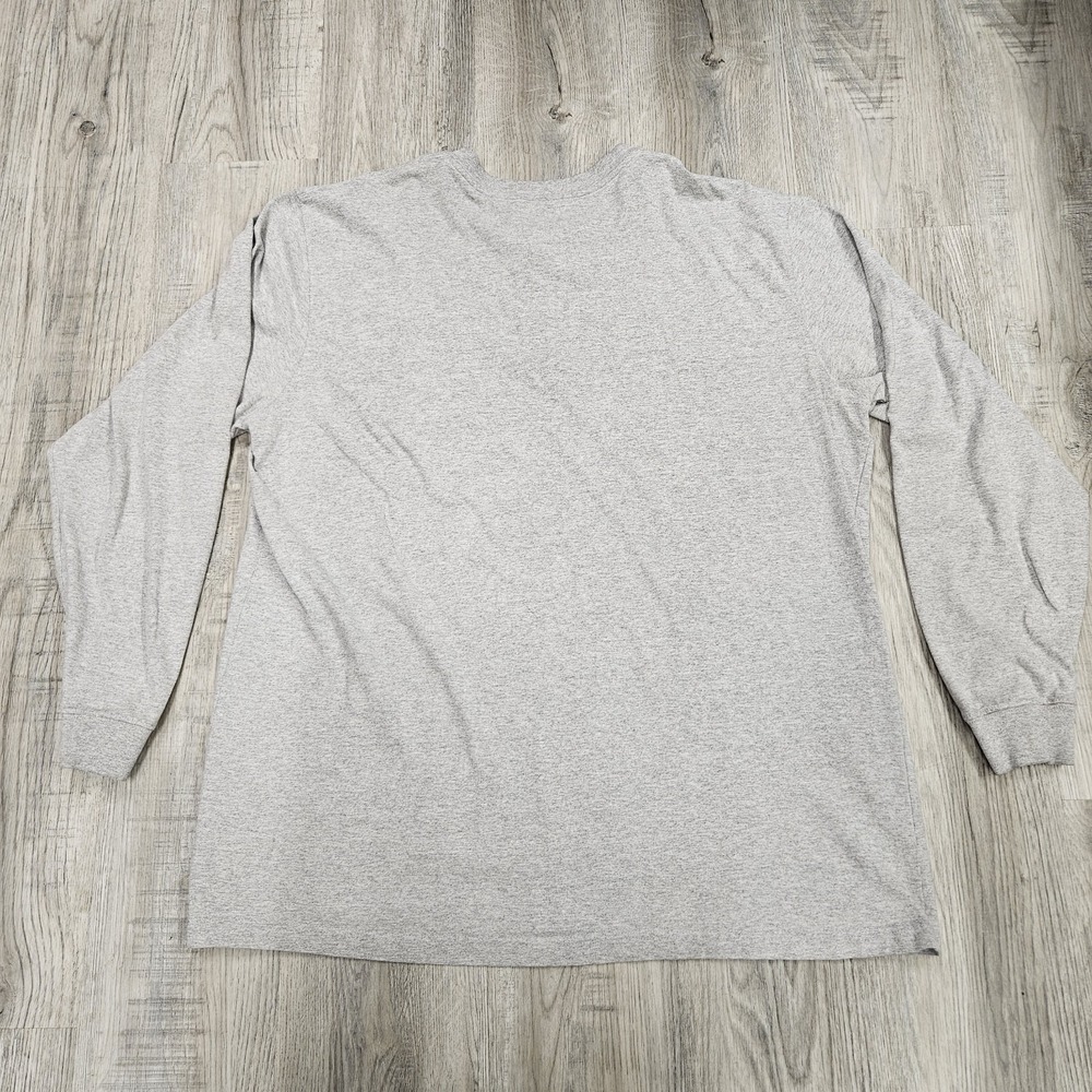 Carhartt Loose Fit Long Sleeve Henley Shirt Mens 2XL Tall Gray Workwear Pocket T - Picture 2 of 10